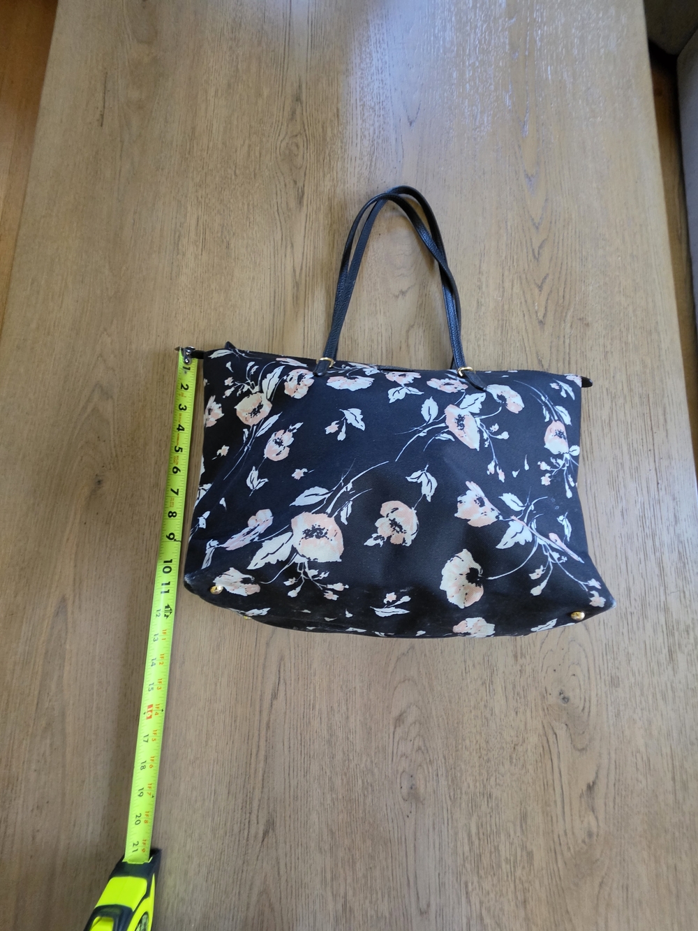 LAUREN Ralph Lauren Black Floral Canvas Shoulder Bag - Pink Floral - Picture 4 of 5